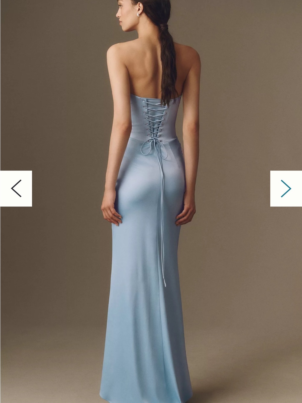Anthropologie Strapless Powder Blue Dress - Picture 2 of 6